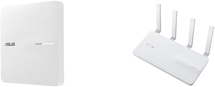 ASUS ExpertWiFi EBA63 AX3000 PoE Access Point and EBR63 AX3000 WiFi 6 Business Router Bundle