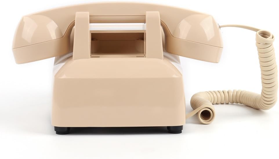 cojodopo Wedding Message Blessing Audio Guestbook Telephone, Antique Guestbook Telephone Fixed Landline Recorder Phone (Button Model)
