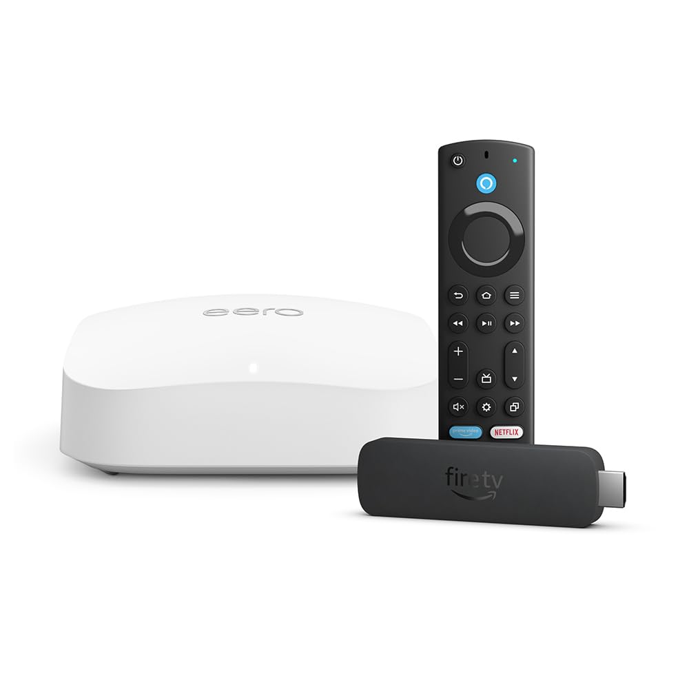 Amazon eero Pro 6E mesh wifi router (1-pack) with Amazon Fire TV Stick 4K Max
