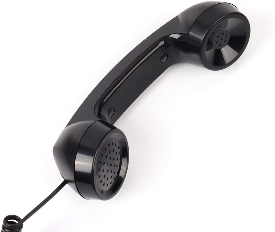 cojodopo Vintage Audio Guestbook, Wedding Confessional Recording Retro Phone Classic Rotary Dial Audio GuestBook (Black)