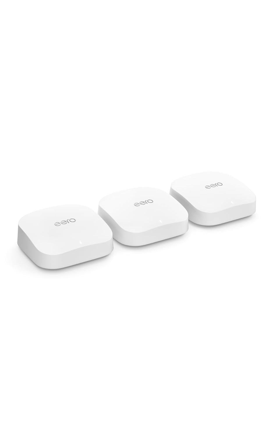 Amazon eero Pro 6E mesh wifi system with 1 month free eero Business (auto-renews annually) - Coverage up to 6,000 sq. ft., Connect 100+ devices, 3-pack