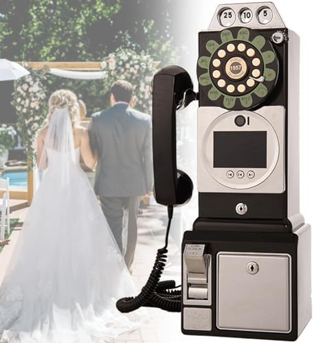 Customized 1080P Video Audio Guest Book with 32GB SD Card, Retro 1950s Style Wedding Guestbook for Recording Messages, Vintage Audio Memories (White)