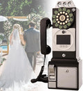 Customized 1080P Video Audio Guest Book with 32GB SD Card, Retro 1950s Style Wedding Guestbook for Recording Messages, Vintage Audio Memories (White)