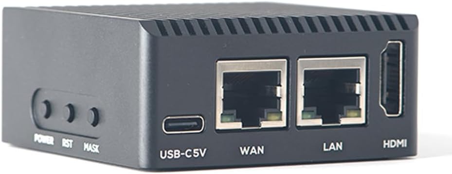 NanoPi R3S LTS Dual-Gbps Ethernet Ports Router Rockchip RK3566 Quad-Core A55 SoC Mini PC Board Support OpenMediaVault, OpenWrt (2GB Ram 64GB TF Card)