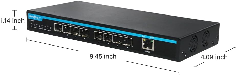8-Port 10Gb SFP+ Layer 3 Managed Switch | Supports VLAN, QoS, LACP, OSPF, BGP | Desktop/Wall Mount | for Office, NAS, Workstation