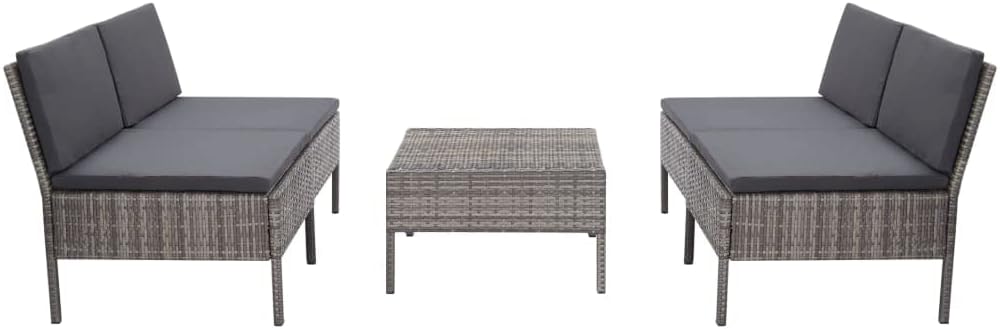 5 Piece Patio Sofa Set with Cushions Poly Rattan Grayqueen Bed Frame with headboard Queen Size Bed Frame King Size Bed Frame King Platform Bed Frame Metal Bed Frame Queen Size