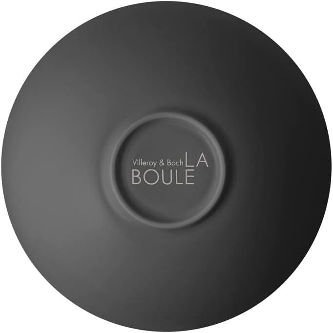 Villeroy & Boch Iconic Collection La Boule, 7-Piece Dinnerware Set for 2, Premium Porcelain, Made in Germany, Dishwasher and Microwave Safe, 9.5 x 9 in, Black