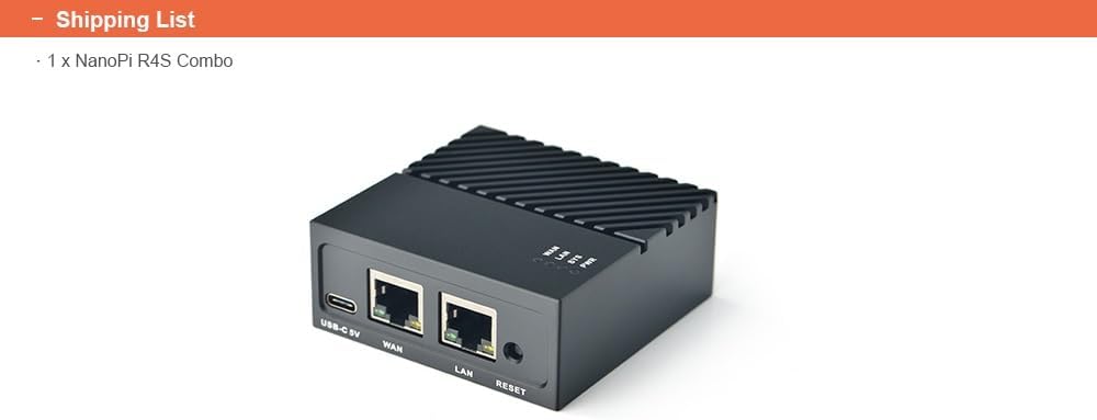 FriendlyElec Nanopi R4S Mini Router OpenWRT with Dual-Gbps Ethernet Ports 4GB LPDDR4 Based in RK3399 Soc for IOT NAS Smart Home Gateway (with MAC Chip)