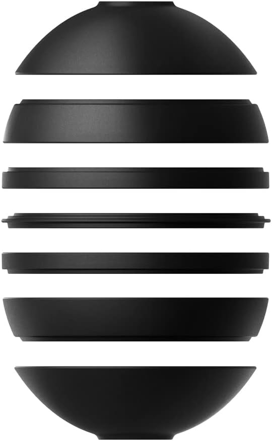 Villeroy & Boch Iconic Collection La Boule, 7-Piece Dinnerware Set for 2, Premium Porcelain, Made in Germany, Dishwasher and Microwave Safe, 9.5 x 9 in, Black