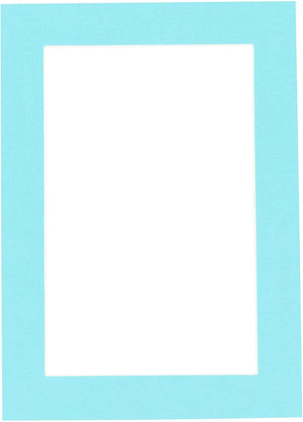 Poster Palooza Pack of 25 Acid Free 11x14 Mats Bevel Cut for 8.5x11 Photos - Aquamarine Blue Precut Matboards For Pictures, Photos, Framing - 4-ply Thickness