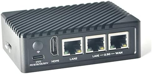 Nanopi R6S Mini WiFi Router OpenWRT with Three Gbps Ethernet Ports LPDDR4X 8GB RAM Based in 6Tops NPU RK3588S Soc for IOT NAS Smart Home Gateway Support Linux Ubuntu Android (with CNC Metal Case)