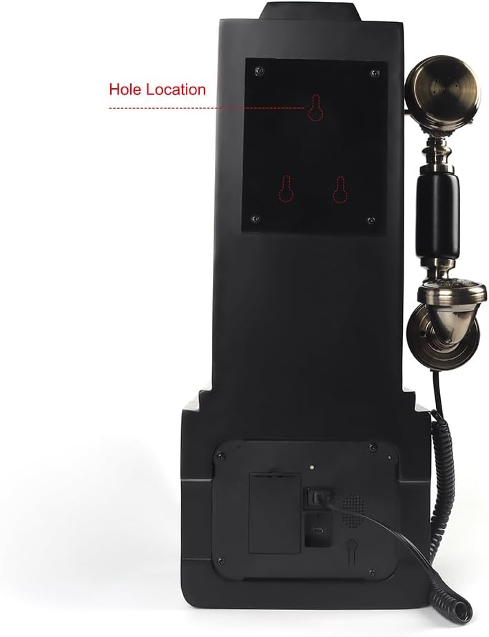 ROOMEDAL Audio Guest Book Wedding Phone, Retro Classic Audio Guestbook Record Customized Audio Messages with Guest Book Telephone for Parties Weddings Birthdays Rentals Confessions (Black)