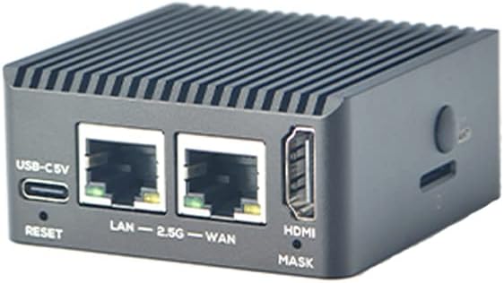 Nanopi R5C Wireless Mini WiFi Router OpenWRT with Rockchip RK3568B2 Soc 0.8T NPU 4GB LPDDR4X RAM 64GB eMMC Onboard Dual PCIe 2.5Gbps Ethernet Ports M.2 BT WiFi Module Slot Support Debian Ubuntu