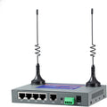 QX510-NW2 Industrial 4G LTE WiFi Router with 5 Ethernet Ports, Support T-Mobile EIOTCLUB SIM Card, Not for Verizon/ATT, Cellular VPN RS232 Modems for Cameras Manufacturing Retail POS Charging Station