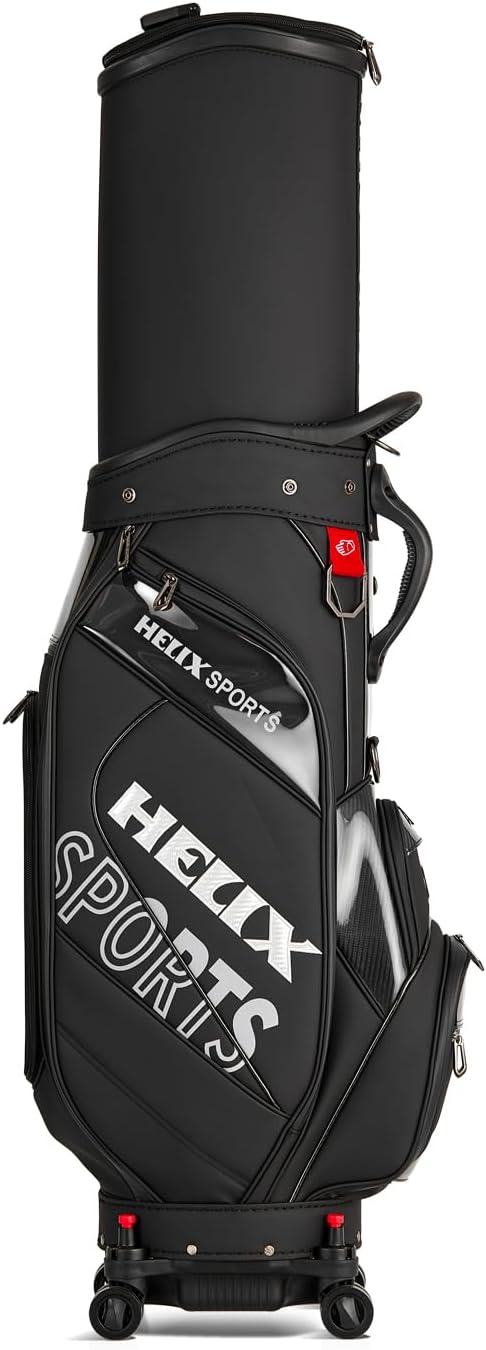 HELIX Golf Bag with Wheels, Retractable Golf Bag for Travel, Durable Course Golf Travel Cover