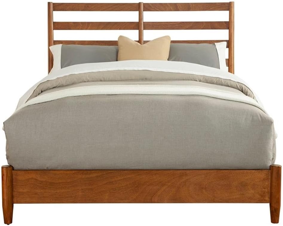 Home Square 3 Piece Set with Standard King Bed and 2-Drawer Nightstand in Acorn