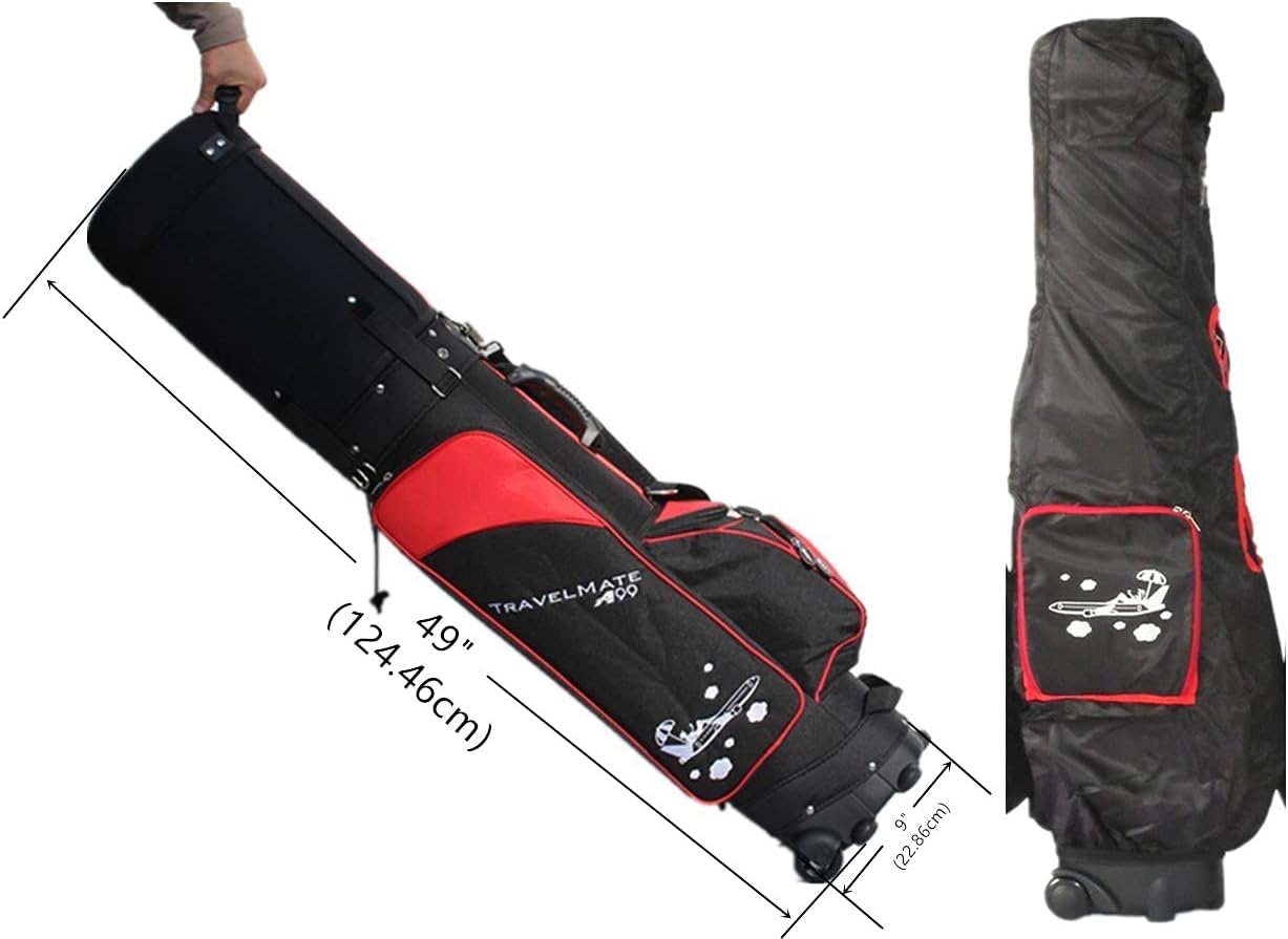 A99 Golf Travel Bag CarryOn Rolling Wheel Golf cart Bag case with TSA Lock and Protection Cover, Protect Your Club for Safe Transport