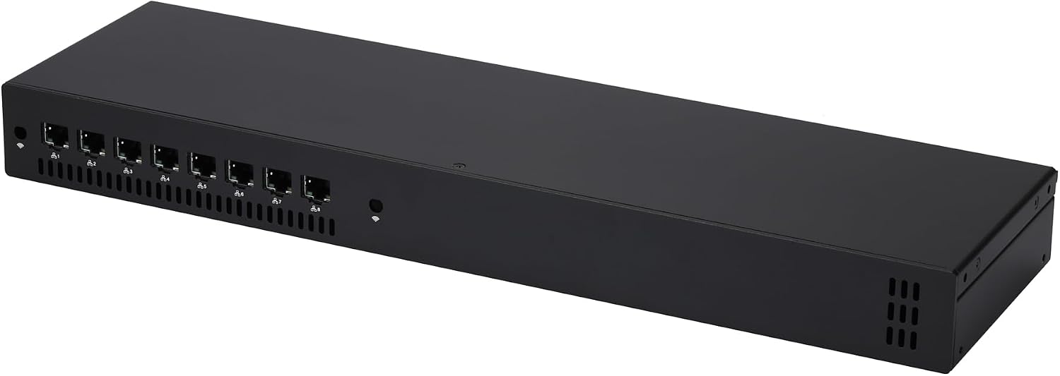 Qotom Q1078GE 1U Barebone i7-10510U, No RAM No SSD, 8 Port 2.5GbE, Professional Rackmount Router Platform