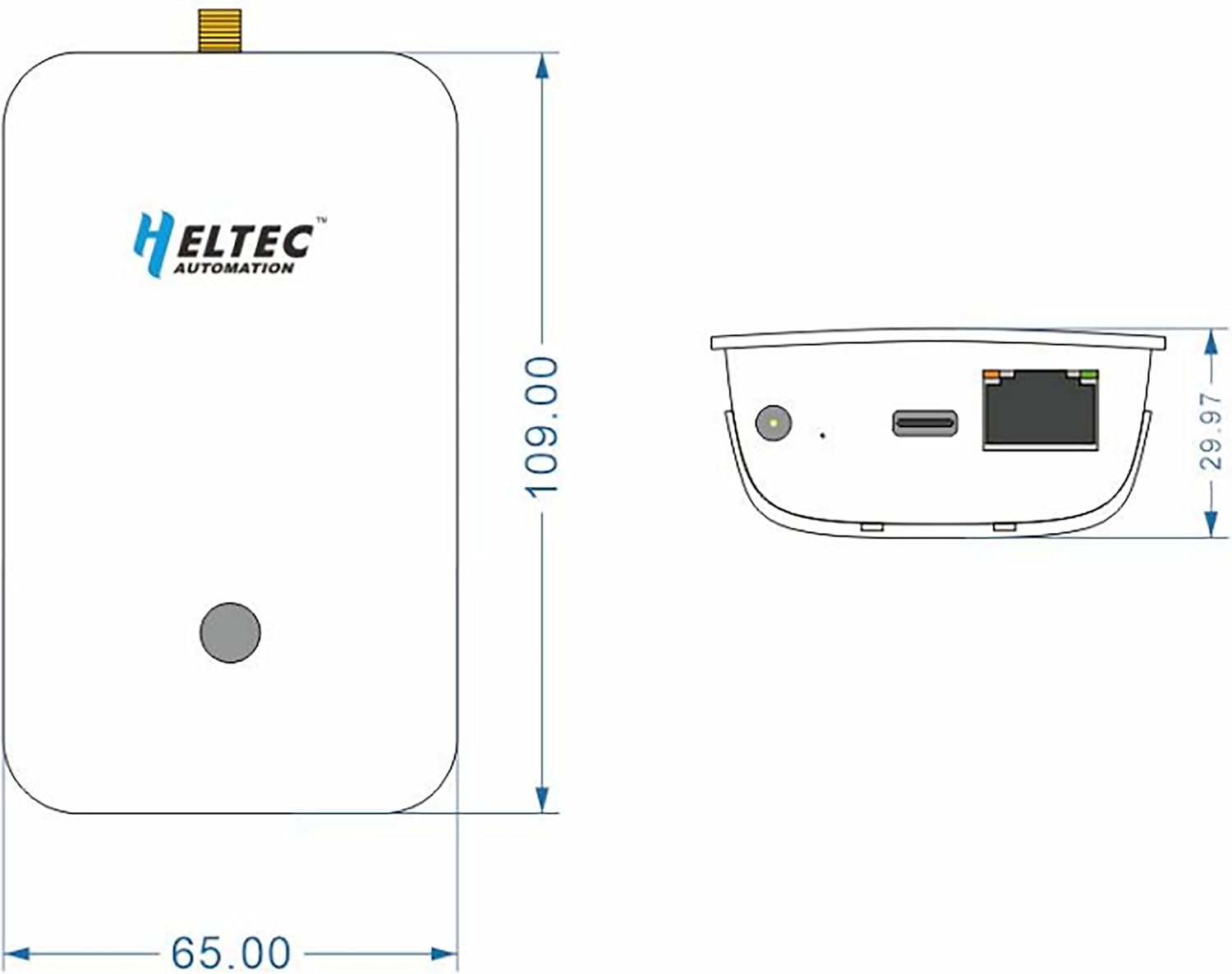HT-M7603 Indoor LoRa Gateway MCU MT7628 SX1303+SX1250 LoRa Chip 8 Channel Standard LoRaWAN 902-928MHz Supports Wi-Fi/Ethernet IOT Cloud Platform Indoor Hotspot (915MHz)