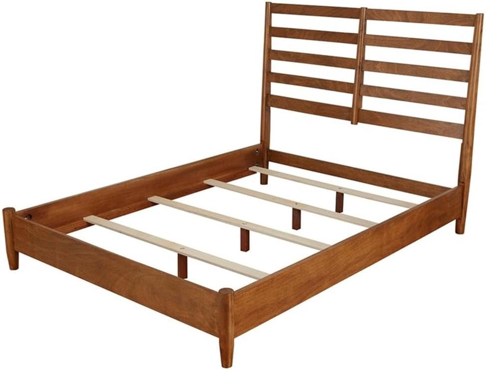 Home Square 3 Piece Set with Standard King Bed and 2-Drawer Nightstand in Acorn