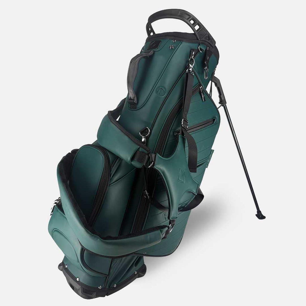 CADDYDADDY Upgraded Hybrid Luxury Golf Stand Bag, Tour Grade Synthetic Leather w/ScratchGuard, 14 Way or 6 Way Dividers, 2 Cooler Pockets, Magnetic Felt-Lined Pocket, Ball and Accessory Pocket