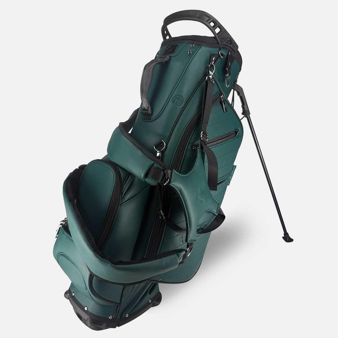 CADDYDADDY Upgraded Hybrid Luxury Golf Stand Bag, Tour Grade Synthetic Leather w/ScratchGuard, 14 Way or 6 Way Dividers, 2 Cooler Pockets, Magnetic Felt-Lined Pocket, Ball and Accessory Pocket