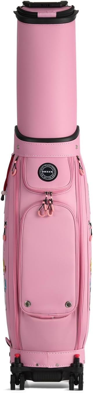 HELIX Women's Golf Bag with Wheels, Retractable Golf Cart Bag for Ladies, Easy to Carry and Travel