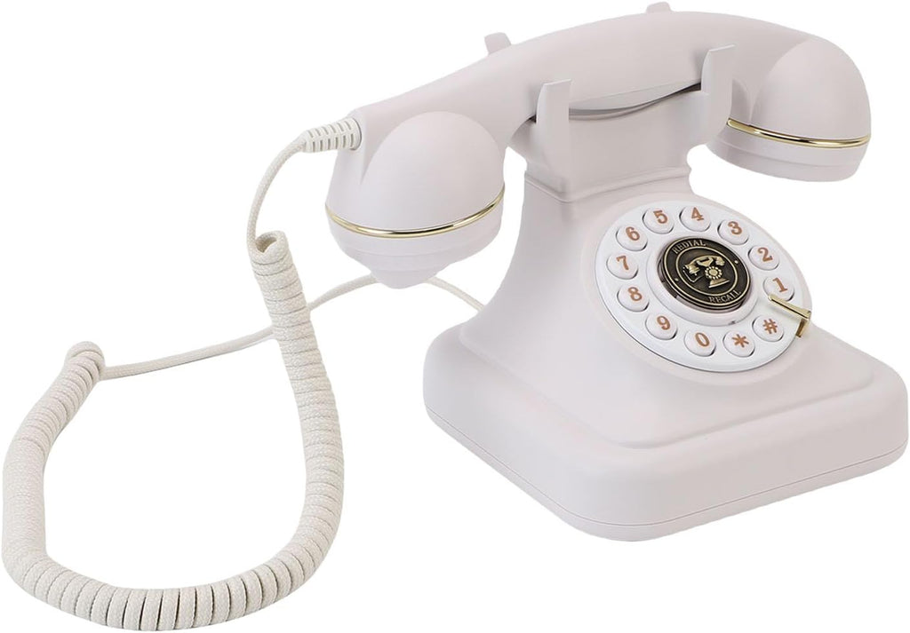 Audio Guest Book Wedding Phone, Audio Guestbook Phone, Vintage Style Message Voicemail for Graduation, Birthdays, Shower, Special Occasions, 32G Micro Storage Card (White)