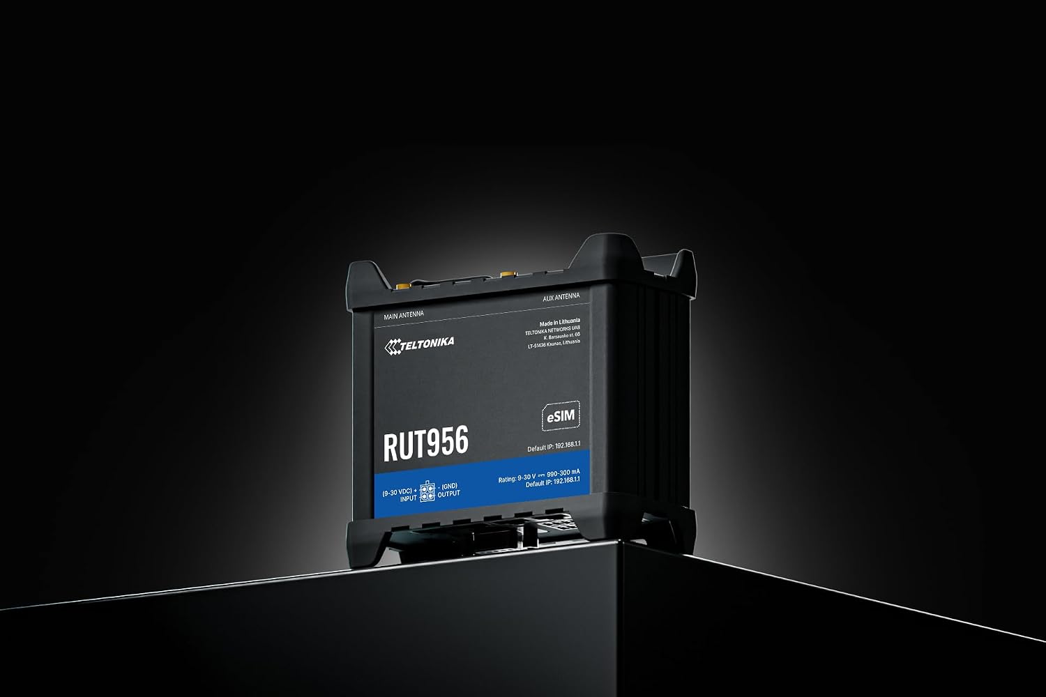Teltonika RUT956 RUT956A30A00 Industrial 4G LTE Cellular Router, Dual SIM with eSIM, Wi-Fi & Ethernet, RS232/RS485, GNSS, Compatible with AT&T, Verizon & T-Mobile, North America Version