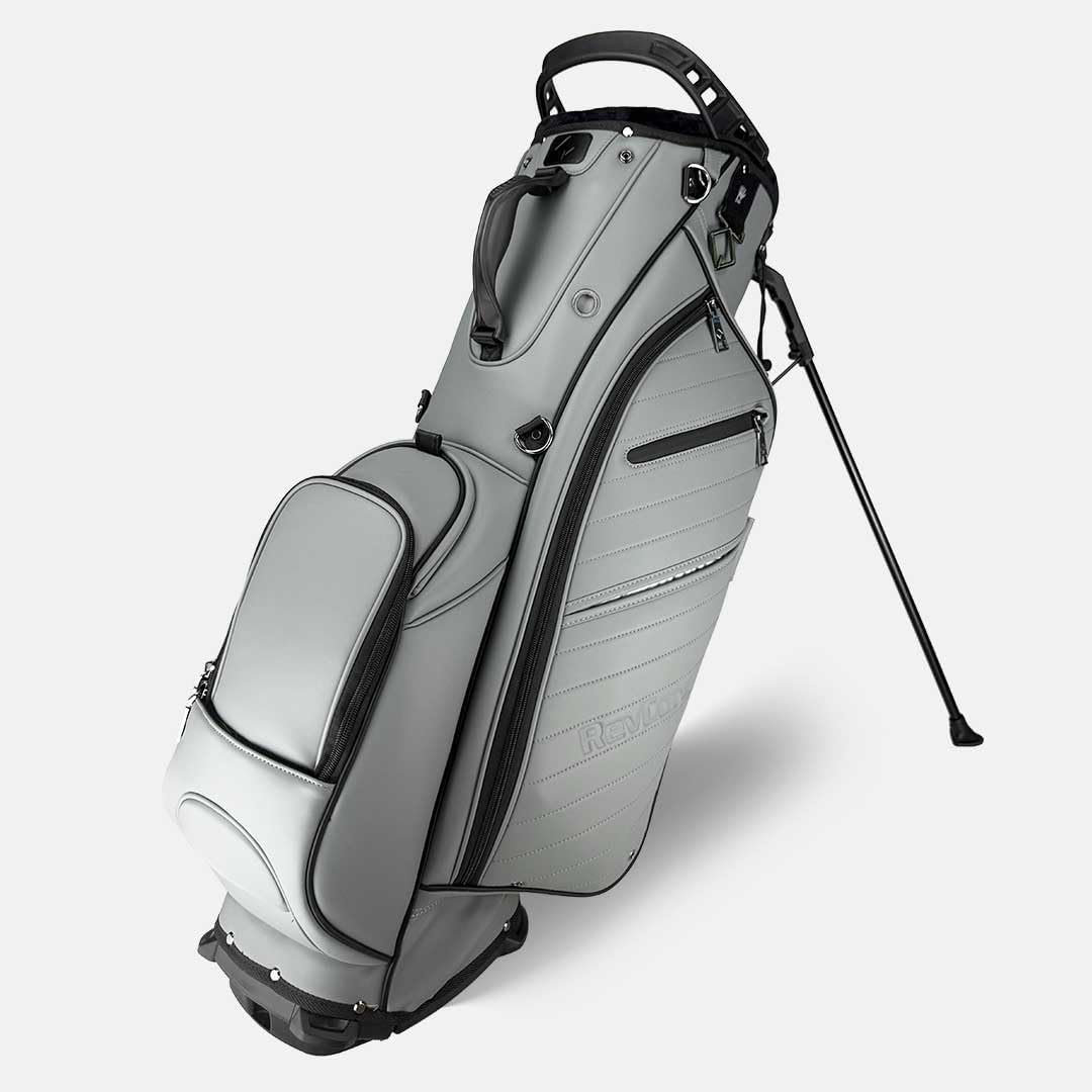 CADDYDADDY Upgraded Hybrid Luxury Golf Stand Bag, Tour Grade Synthetic Leather w/ScratchGuard, 14 Way or 6 Way Dividers, 2 Cooler Pockets, Magnetic Felt-Lined Pocket, Ball and Accessory Pocket