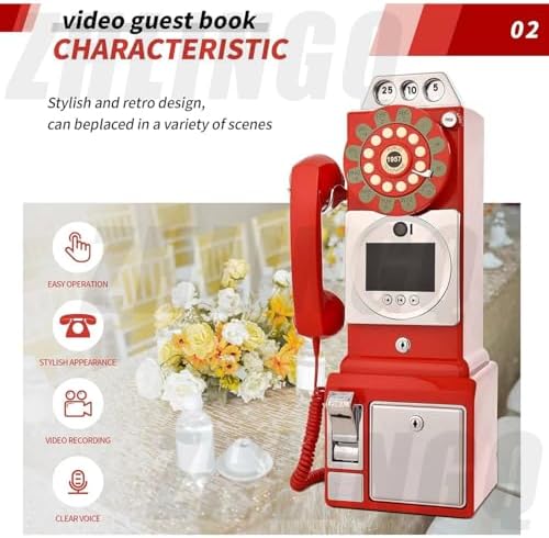 Video Guest Book for Weddings - Unique Video Phone Booth & Audio Guestbook, Voice Recorder with 32GB Storage, 5000mAh Battery for 7 Hours Continuous Use - Perfect for Leaving Messages!