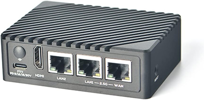 Nanopi R6S Mini WiFi Router Linux OpenWRT - 8GB LPDDR4X RAM 64GB eMMC, 8K Video Decoder Encoder, RK3588S SoC with 6TOPs NPU, 2X 2.5G &1G Gbps Ethernet for IoT NAS Smart Home Gateway (Power Kit)