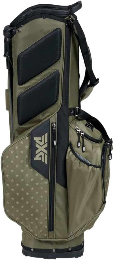 PXG Golf Carry Stand Bag, Xtreme, Deluxe, Lightweight, Aloha, with Carbon Fiber Stand Legs, 4-Way Top, 13 Pockets, Padded Back Panel, Insulated Water Bottle Pocket