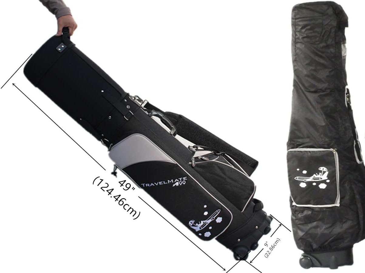 A99 Golf Travel Bag CarryOn Rolling Wheel Golf cart Bag case with TSA Lock and Protection Cover, Protect Your Club for Safe Transport