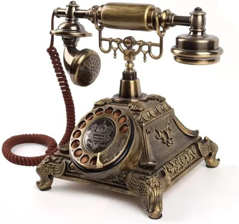 Retro Craftsmanship Audio GuestBook Telephone for Confessional Wedding Birthday Party (Bronze Color)