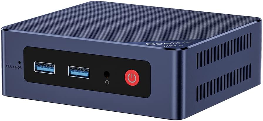 Beelink MINI S12 Mini PC Intel 12th Lake N95(3.4GHz 4C/4T), 12GB LPDDR5 480GB SSD, Dual HDMI 4K Displays, Mini Computers Support WIFI5/BT4.2/Home/Office/Openwrt/2.5Gbps/W11 Home