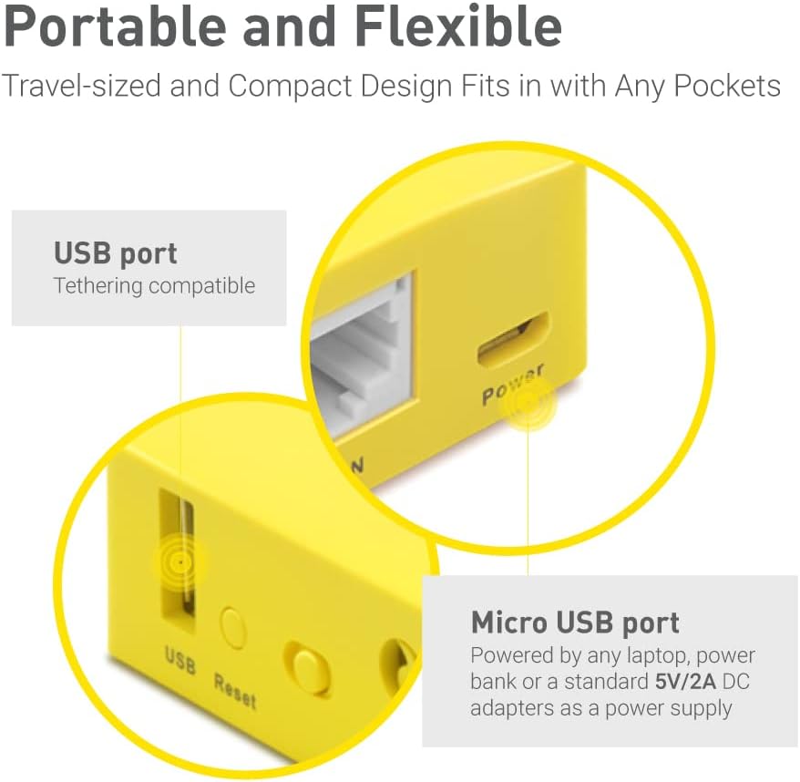 GL.iNet GL-MT6000 (Flint 2) WiFi 6 Router & GL.iNet GL-MT300N-V2 (Mango) Portable Mini Travel Wireless Pocket VPN WiFi Router