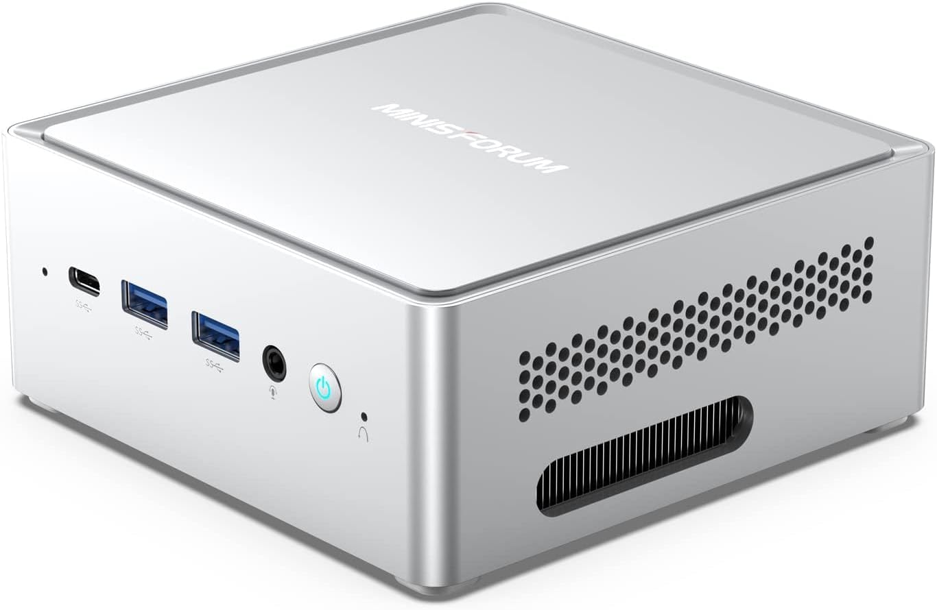 MINISFORUM Venus Series NAB6 Lite Mini PC, 12th Gen Core i5-12600H Small Compter, 16G DDR4+512G PCIe4.0 SSD, 2X HDMI+2X USB-C 4K@60Hz Output, 2X 2.5G RJ45 Port, 4X USB3.2 Small Form Factor