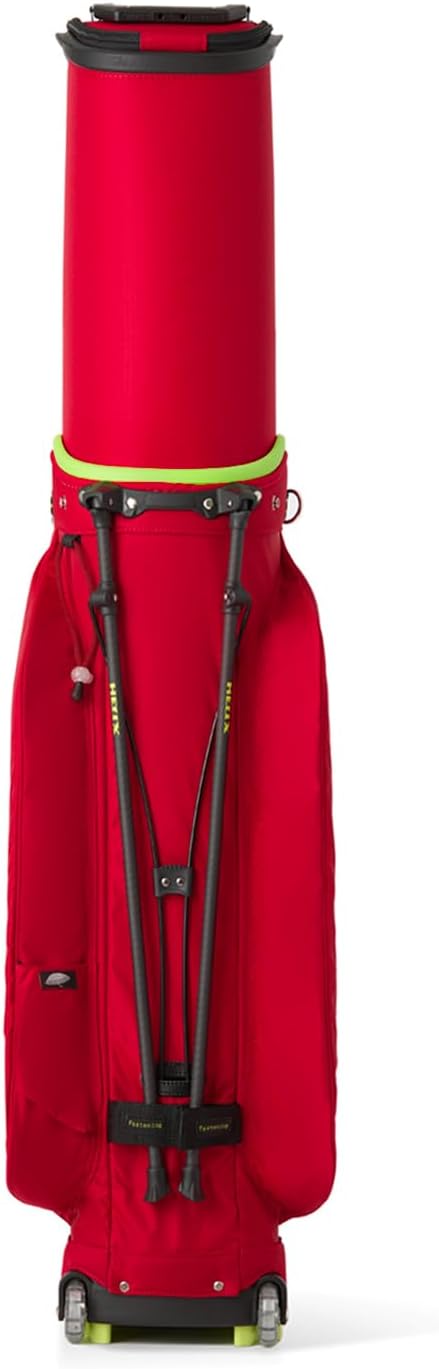 HELIX Golf Stand Bag Retractable, 6 Way Dividers with Backstrap Shoulder Carry Golf Bag, Golf Bag Stand with Wheel for Traveling