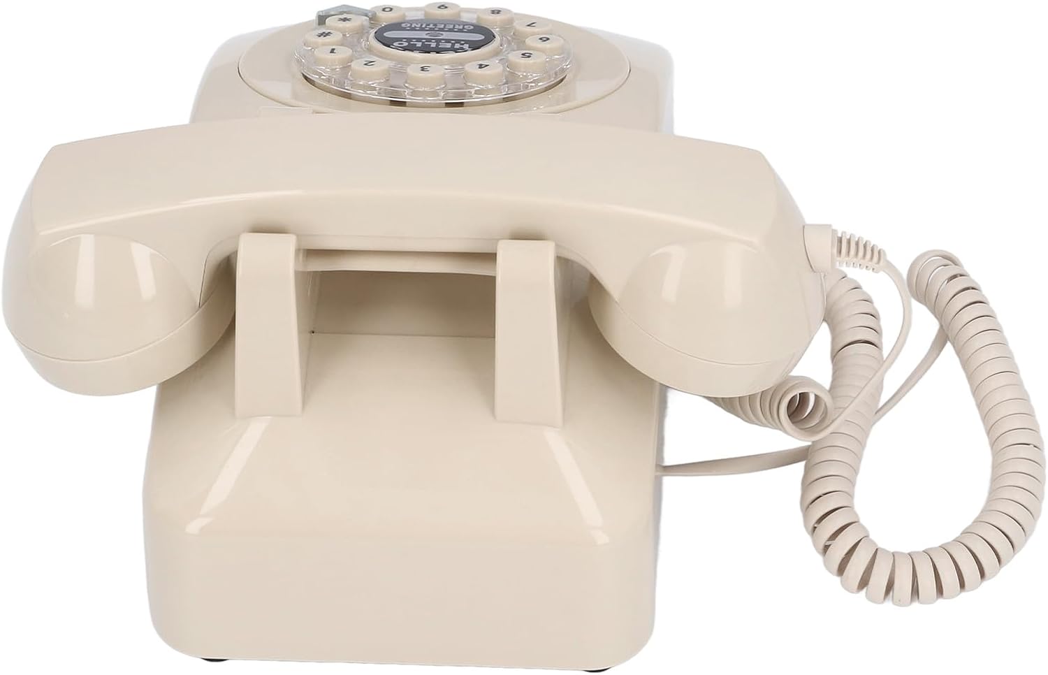 Audio Guest Book, Vintage Phone Design with 120 Hours 8G Capacity for Weddings and Special Events (Beige)
