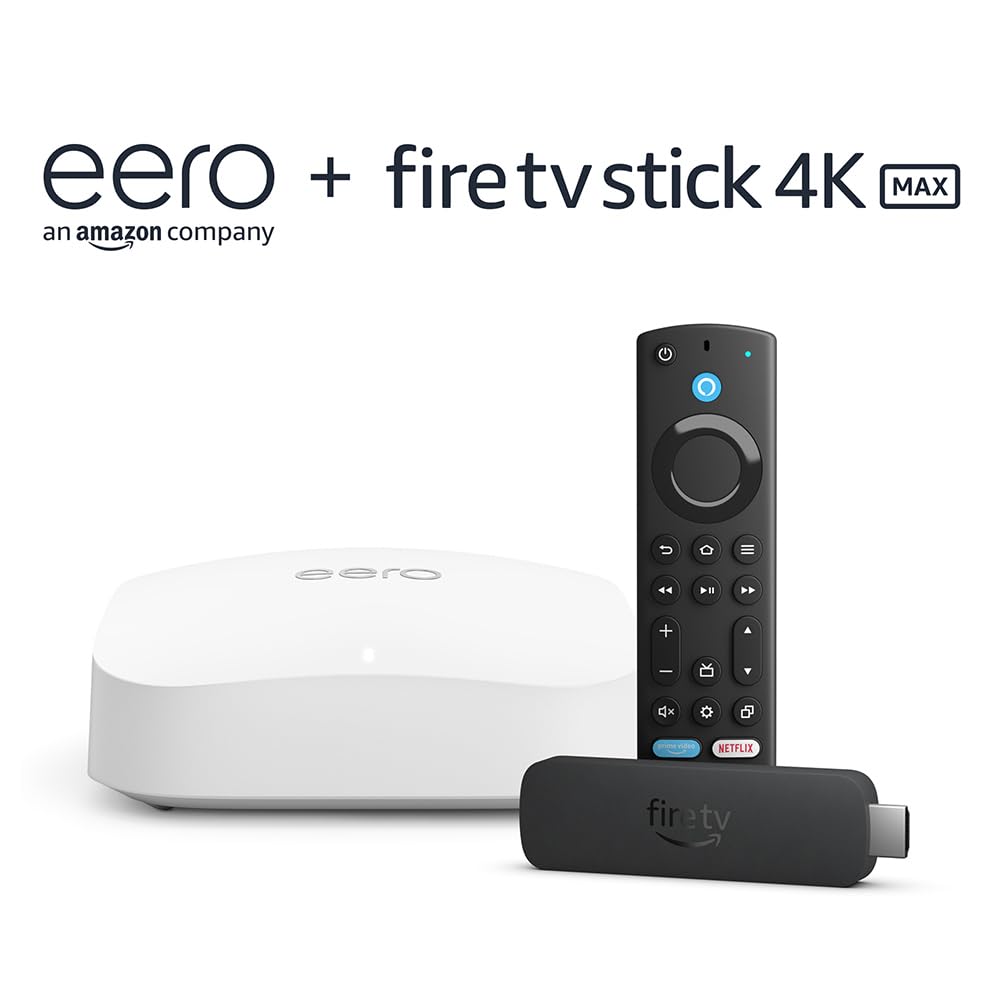 Amazon eero Pro 6E mesh wifi router (1-pack) with Amazon Fire TV Stick 4K Max