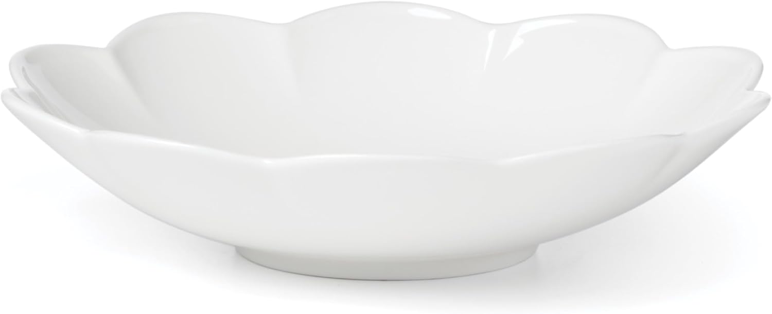 Lenox Dinnerware Set, Studio 1414 Scallop 12-Piece Set, Service For 4, Bone China Material, Dishwasher & Microwave Safe, Home And Kitchen, Kitchen And Dining, Plates And Bowls Sets (White, 12 Pieces)