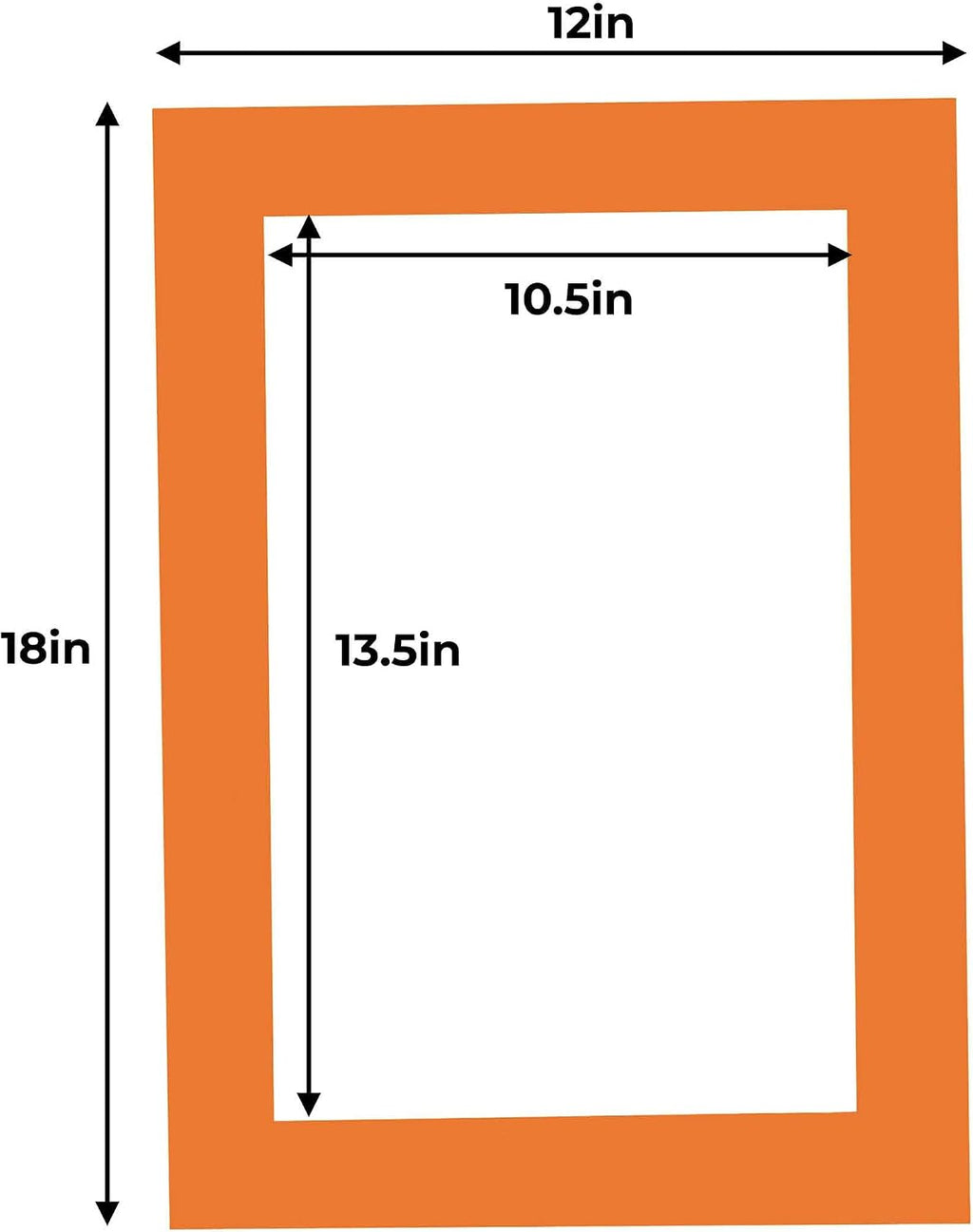 11x14 Mat for 12x18 Frame - Precut Mat Board Acid-Free Show Kit with Backing Board, and Clear Bags Orange 11x14 Photo Matte Made to Fit a 12x18 Picture Frame Matboard for Framing, Pack of 25 Mats