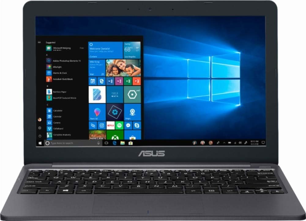 Asus Vivobook E203MA Thin and Lightweight 11.6' HD Laptop, Intel Celeron N4000 Processor, 4GB RAM, 64GB eMMC Storage, 802.11AC Wi-Fi, HDMI, USB-C, Win 10