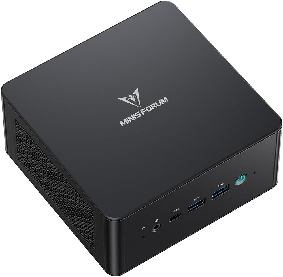 MINISFORUM UM890 Pro Mini PC, AMD Ryzen 9 8945HS (up to 5.2GHz) Mini Computers, 32GB DDR5 5600MHz RAM&1TB PCIe 4.0 SSD, Mini Desktop Quad Display HDMI/DP1.4/USB-C, AMD Radeon 780M/Dual LAN 2.5G