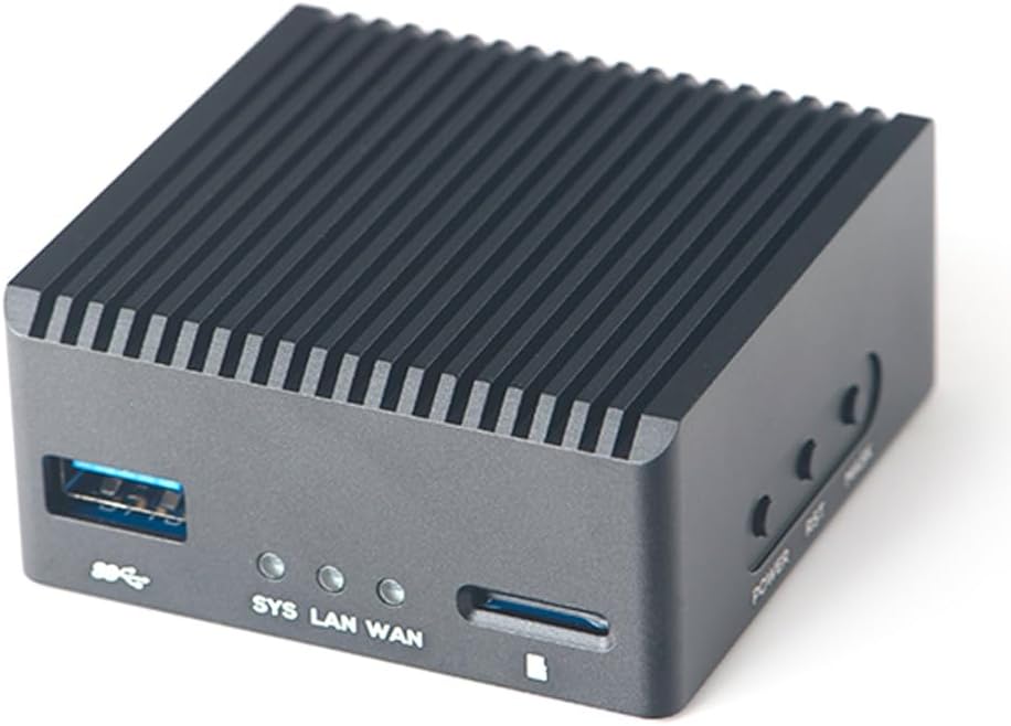 NanoPi R3S LTS Dual-Gbps Ethernet Ports Router Rockchip RK3566 Quad-Core A55 SoC Mini PC Board Support OpenMediaVault, OpenWrt (2GB Ram 64GB TF Card)