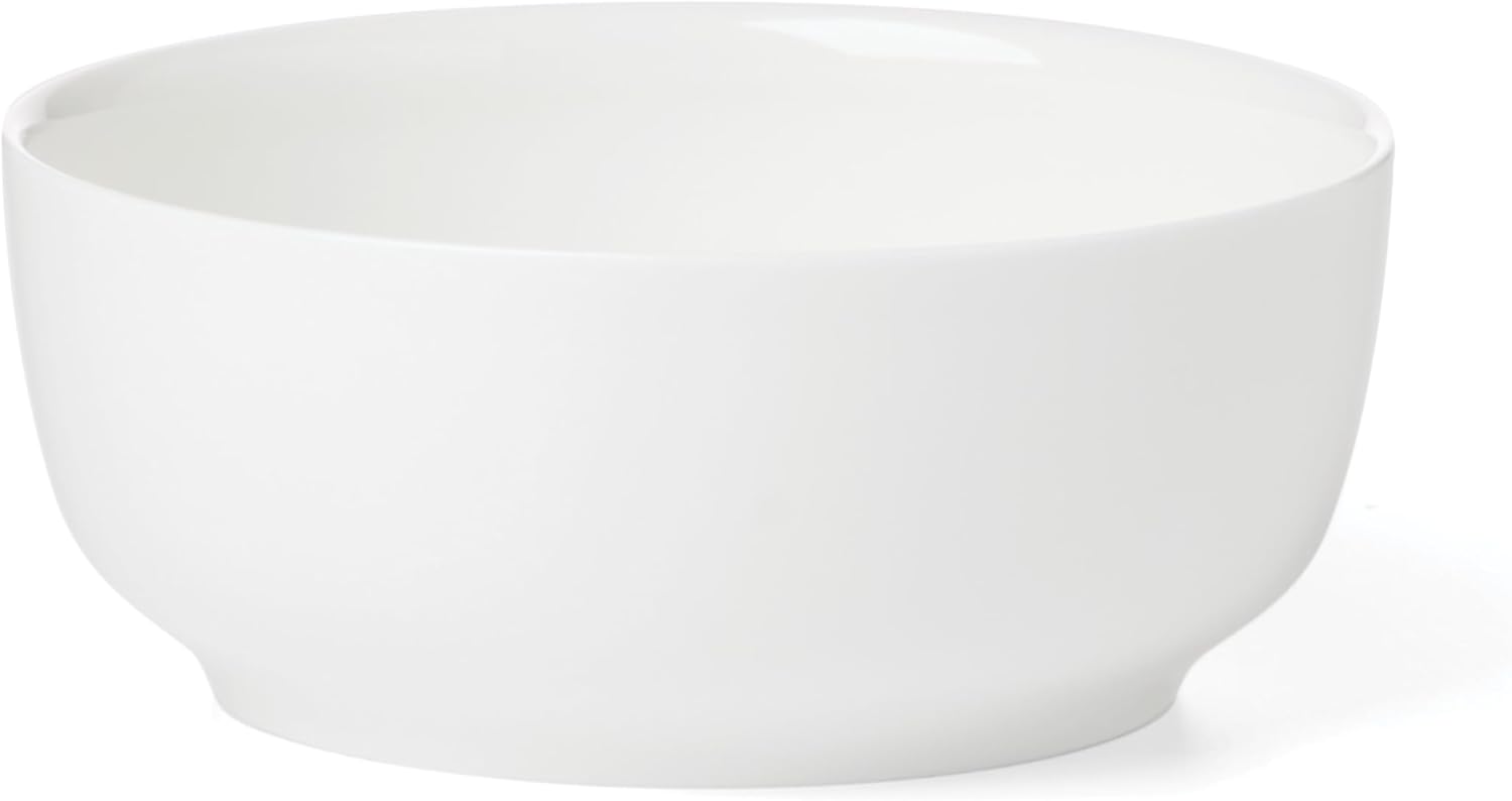 Lenox Dinnerware Sets, Modern White 24-Piece Dinnerware Set, Service For 8, Porcelain Material, Dishwasher Safe, Microwave Safe, Bowls, Plates And Bowls, Dinner Dishes, Plates Set (White, 24 Piece)