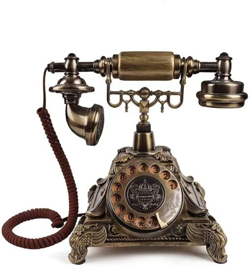 Retro Craftsmanship Audio GuestBook Telephone for Confessional Wedding Birthday Party (Bronze Color)