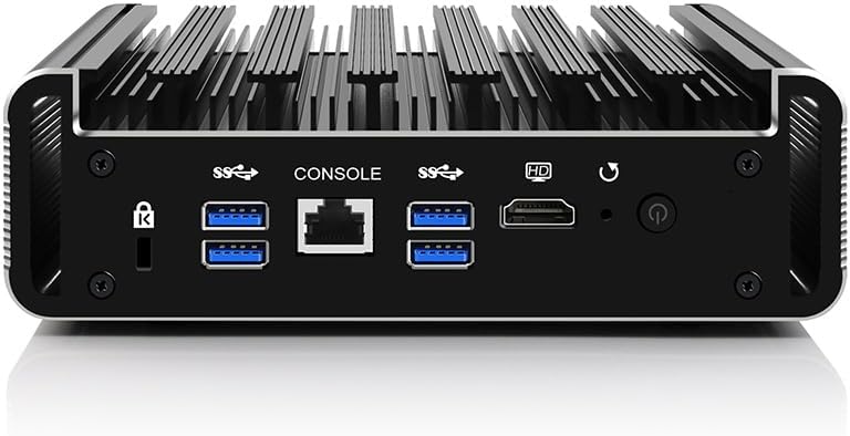 Firewall Industrial Mini PC Inṭel Core 3865U(15W) 6X 2.5 GbE i211AT LAN, AES-NI, 4GB DDR4 128GB MSATA Router Network Security 4XUSB3.0/VGA/HD/Wi-Fi