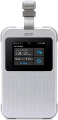 Acer Connect M6E 5G Mobile Wi-Fi | Wi-Fi 6E Hotspot 20 Devices | 2.4″ Touchscreen | 135+ Country Coverage | 8000 mAh Battery | IP68 Rugged | Enterprise-Grade Security | NFC Touch-to-Connect | Tri-SIM
